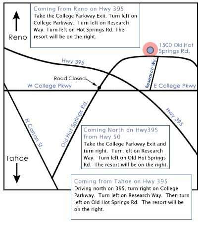 Carson City Hot Springs Driving Directions