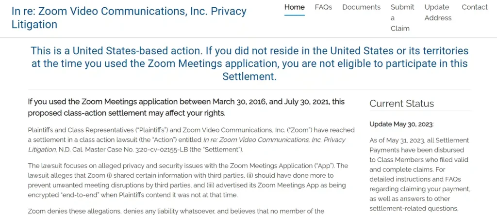 Zoom Video Settlement: Epiqpay Zoom Settlement – Legit or Not?