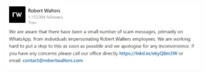 Read more about the article Robert Walters Recruitment Scam – Avoid Falling Victim!