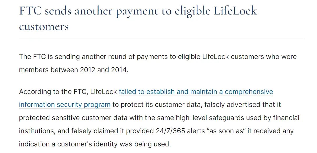 Read more about the article Is FTC Vs Lifelock Refund Check Legit? Find Out!