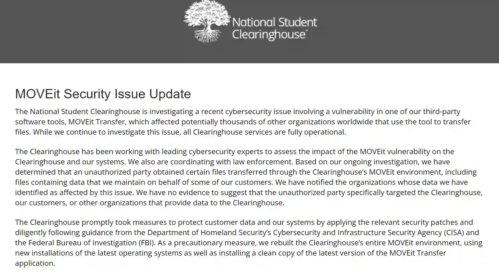 You are currently viewing National Student Clearinghouse Scam – Data Breach Using MOVEit Software